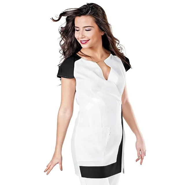 Túnica de salón Rickiparodi Daniela Blanca Talla XL