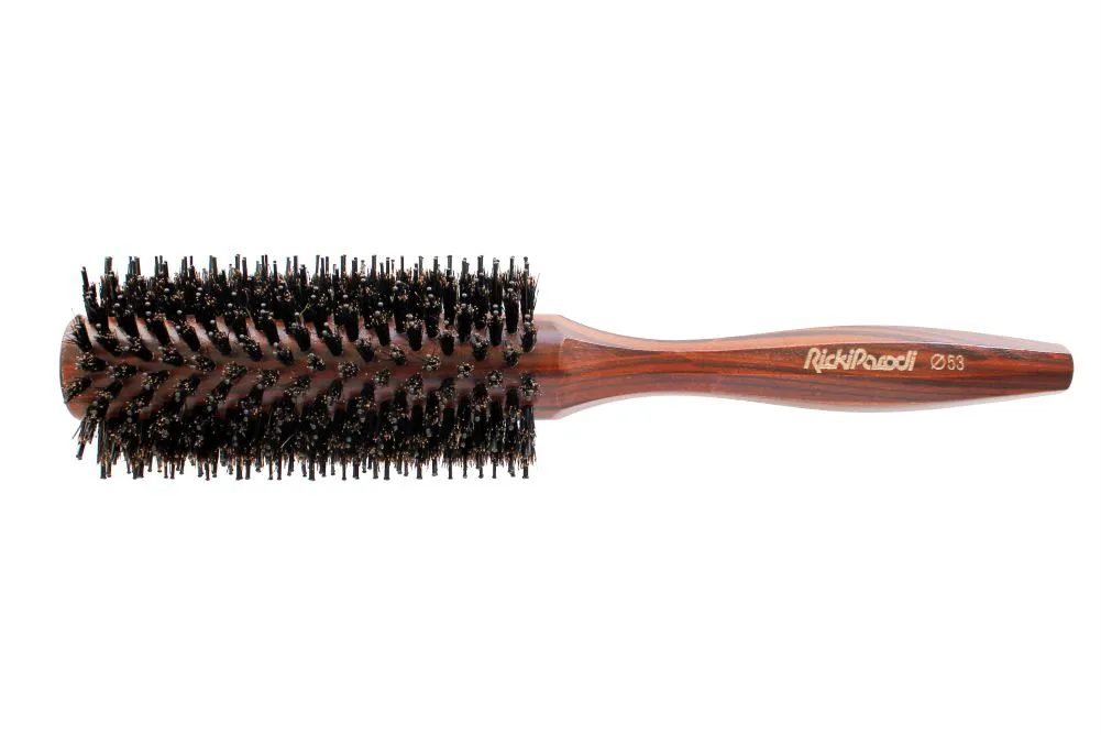 Cepillo redondo Rickiparodi cerdas de jabalí y nailon Madera Pro 53 mm