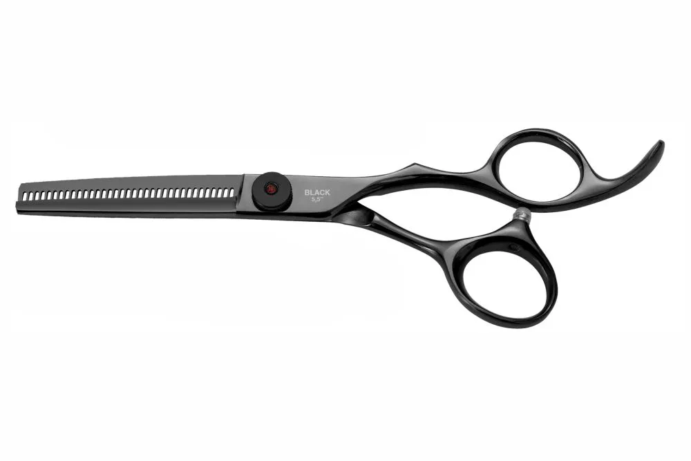 Tijeras de entresacar Rickiparodi Titanio Negro 5.5"