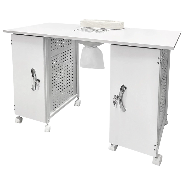 Mesa de manicura con aspiración RickiParodi Pro 2 módulos Blanca
