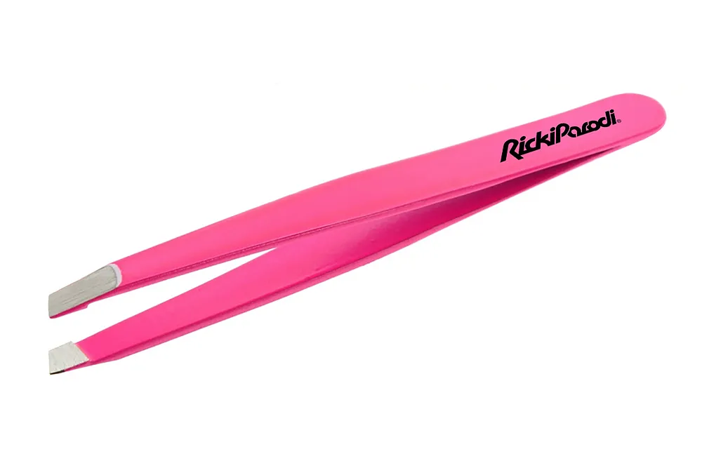 Pinzas Rickiparodi Biseladas Acero inoxidable Rosas 9 cm