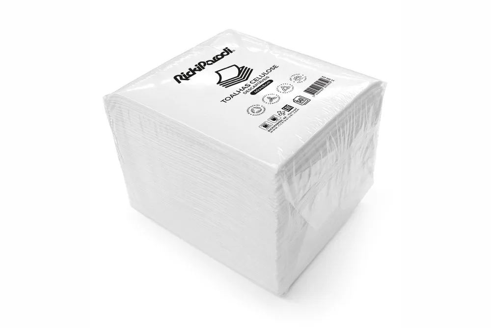 Toalla desechable RickiParodi celulosa biodegradable 40x40 cm 50 unidades