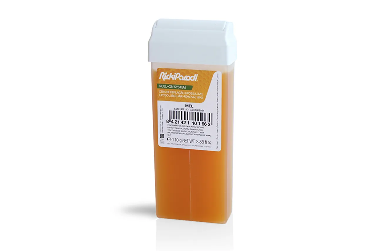 Rollo cera tibia cartucho Rickiparodi Miel 110 ml