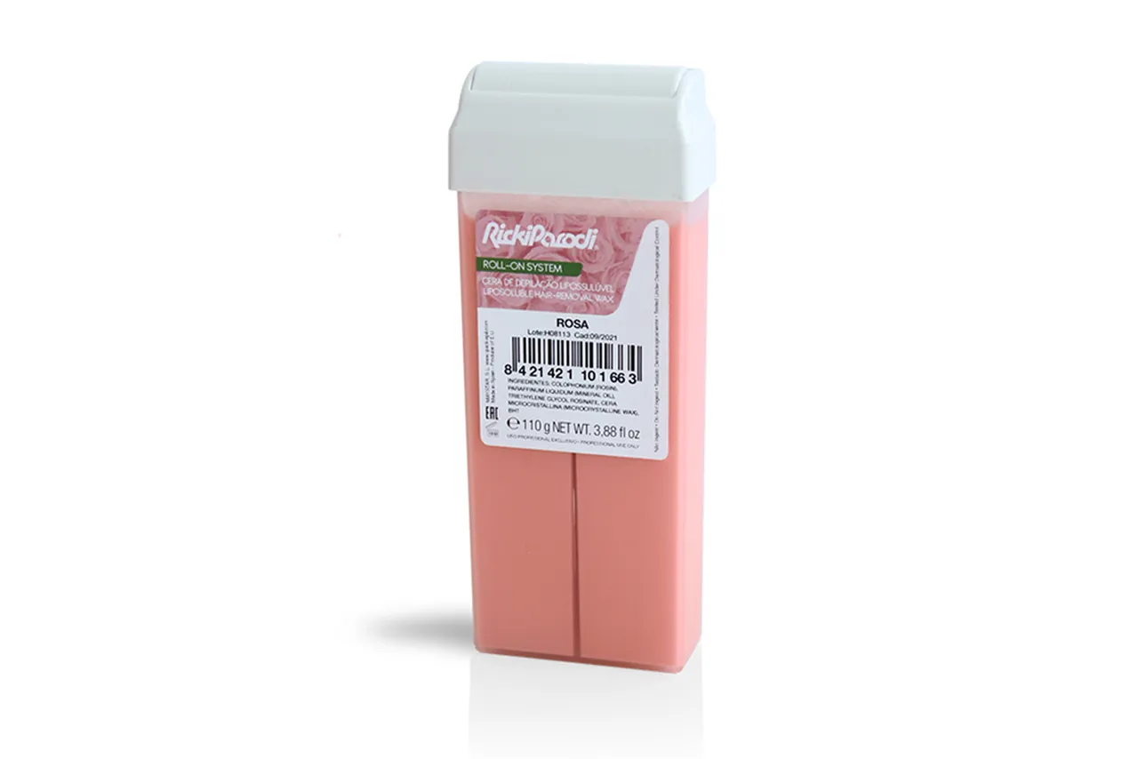 Rollo cera tibia cartucho Rickiparodi Titanio Rosa 110 ml