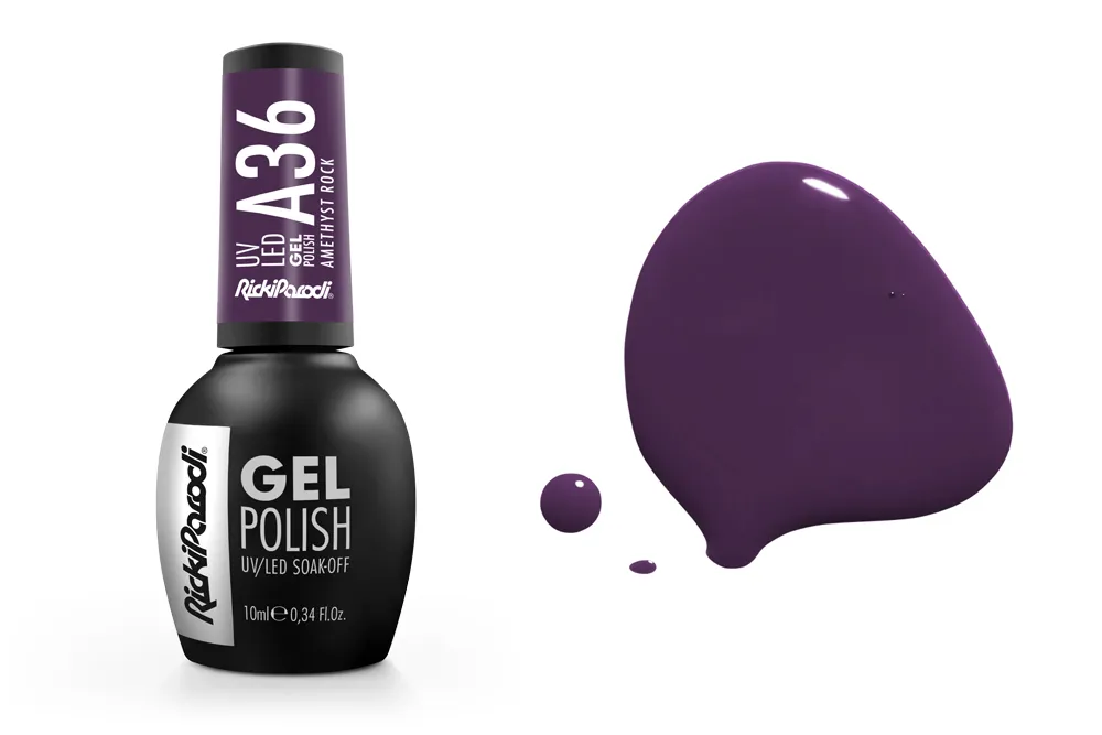 Esmalte en gel UV RickiParodi Roca Amatista A36 10.5 ml