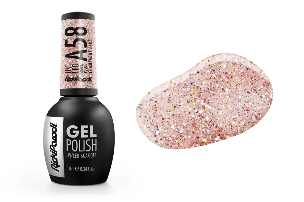 Esmalte en gel UV RickiParodi Lago de Champán A58 10.5 ml