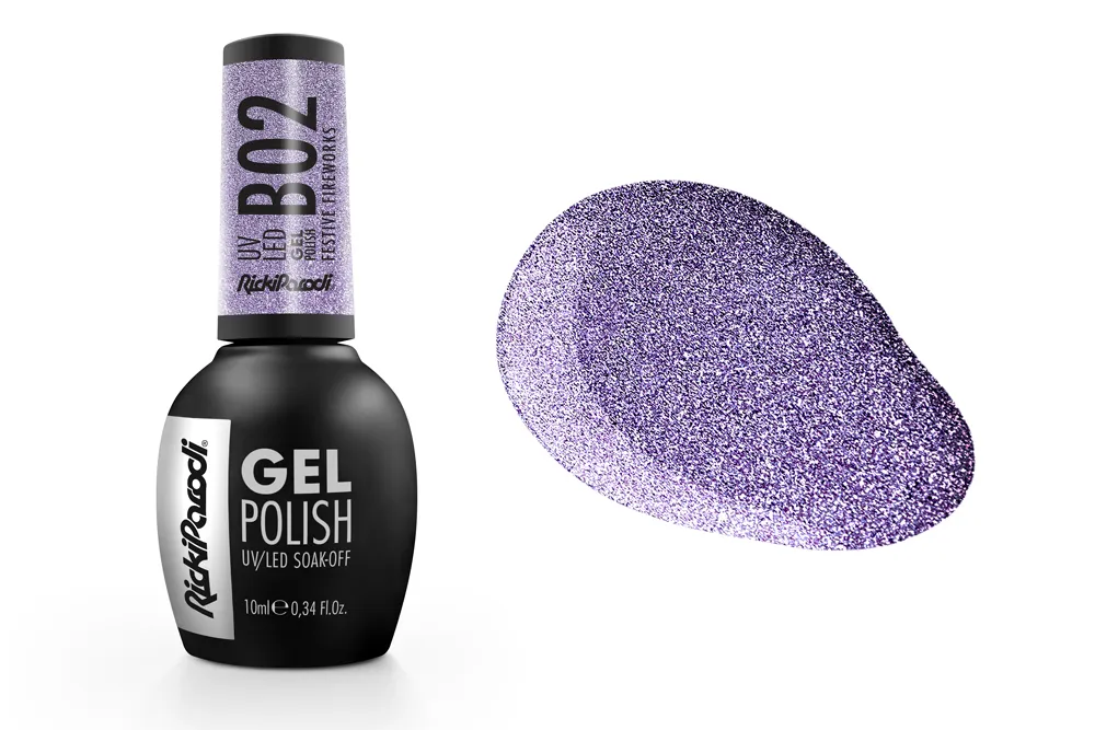 Esmalte en gel UV RickiParodi Fuegos Artificiales Festivos B02 10 ml