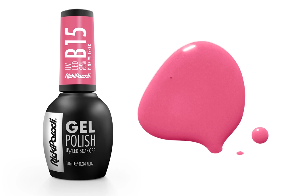 Esmalte en gel UV RickiParodi Susurro Rosa B15 10.5 ml